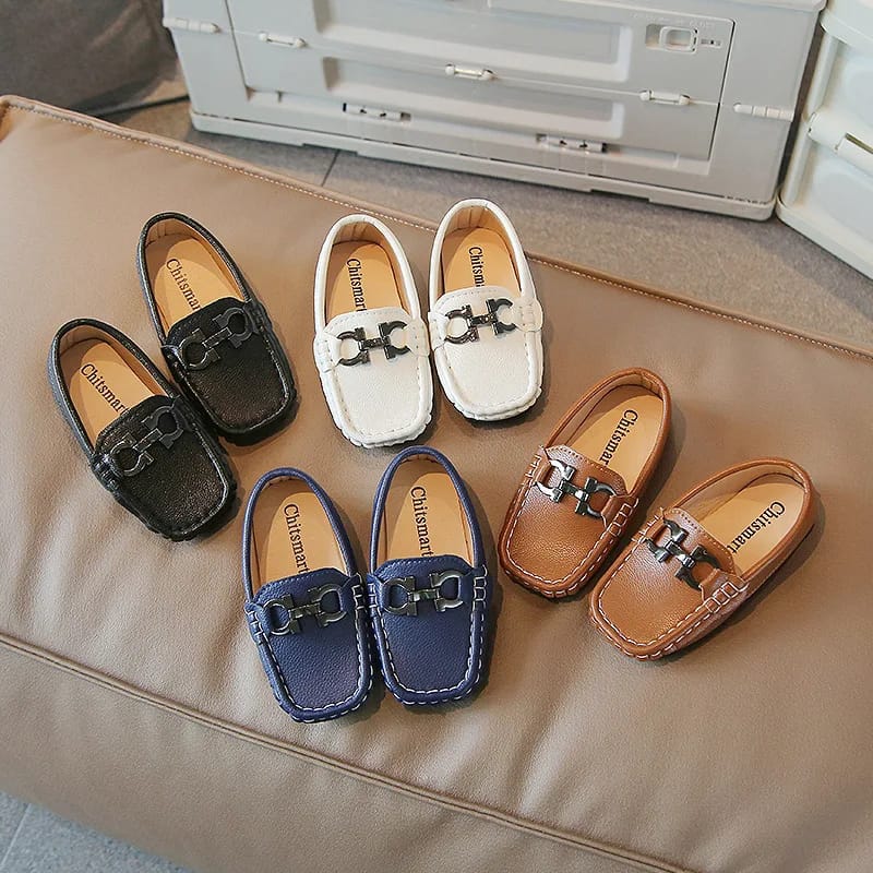 Boys Casual Flats Kids Leather Shoes
